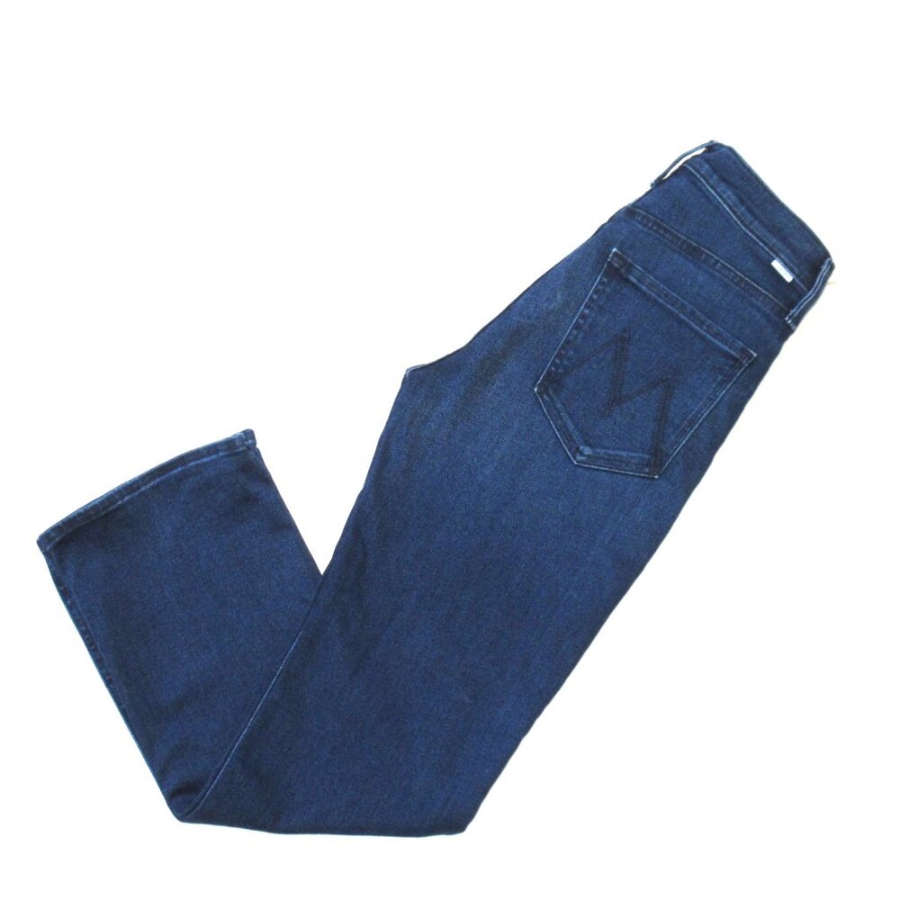 NWT MOTHER Tripper Dark Blue Women's Jeans - Taking Shape Color - High Rise - Picture 7 of 10